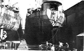 LST596 in port